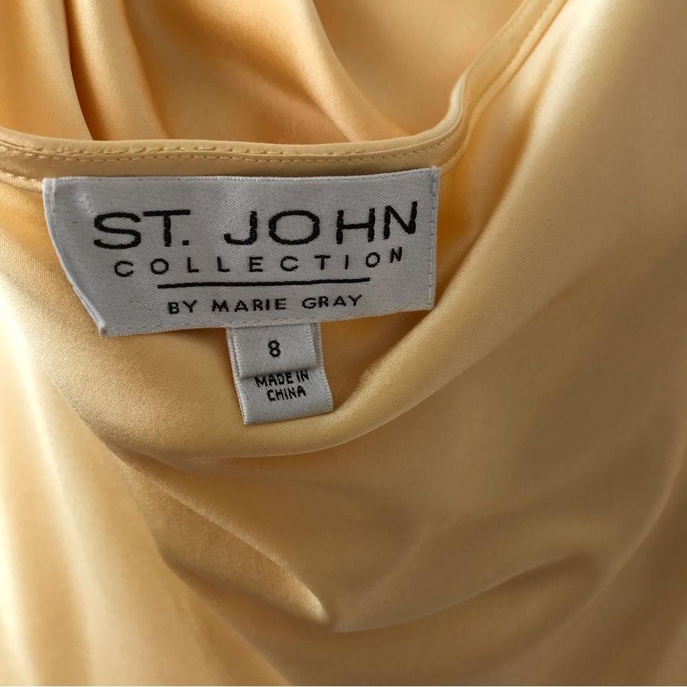 St. John silk cowl neck halter top/ backless cami, size 8 - Picture 2 of 14
